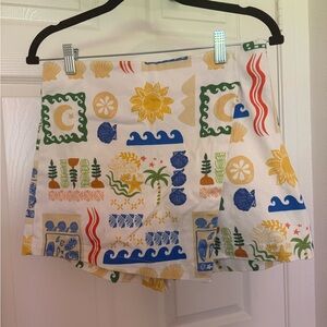 Colorful Patterned Skort